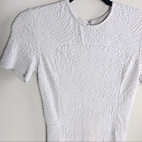 OPENING CEREMONY Textured Light Gray Skater Dress - Picture 2 of 5